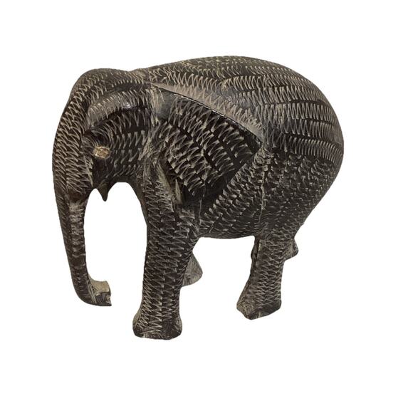 Handcarved African Elephant - 5x2.5x5” - Picture 1 of 15